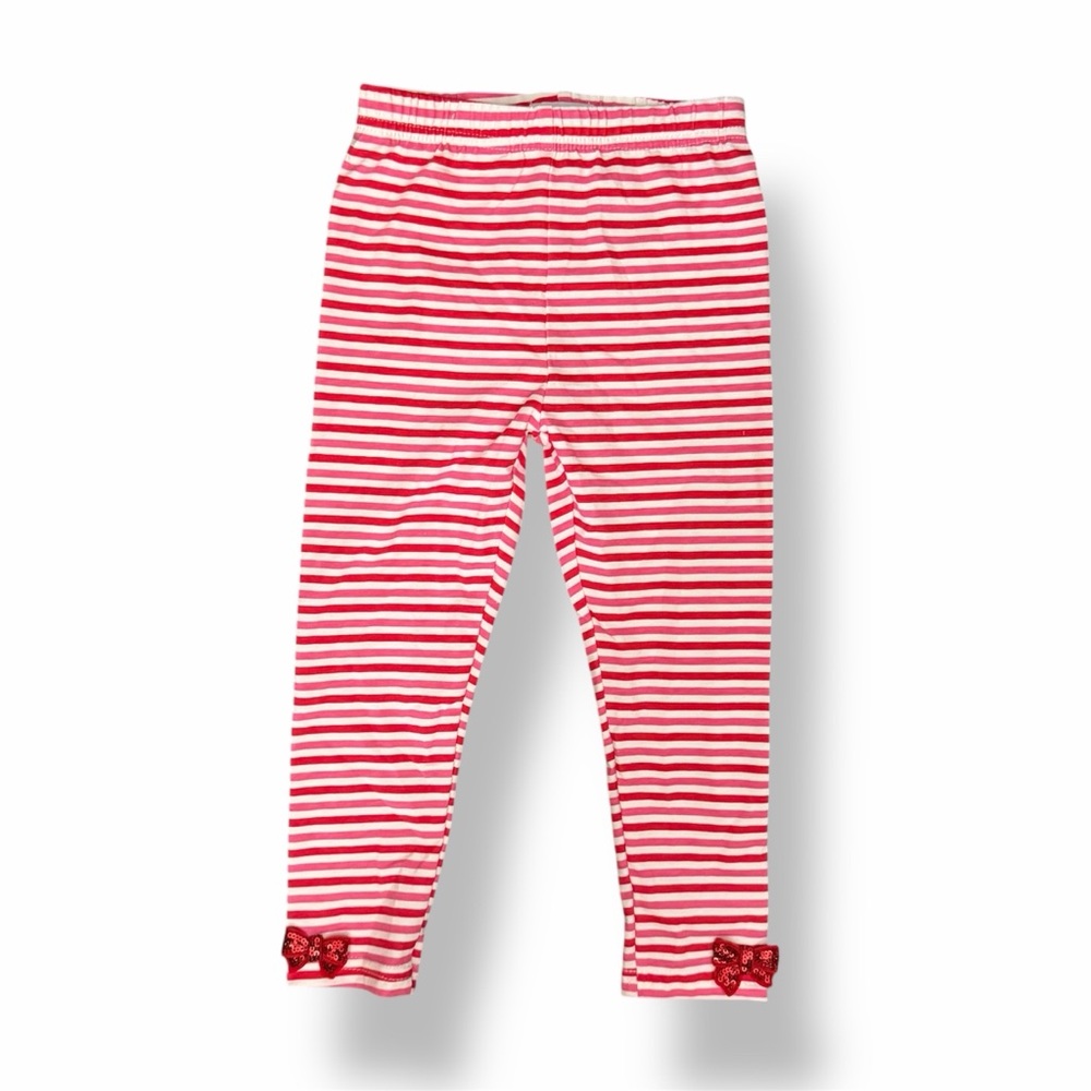 Blueberi Boulevard Striped Bow Detail Leggings